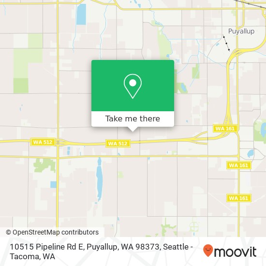 Mapa de 10515 Pipeline Rd E, Puyallup, WA 98373