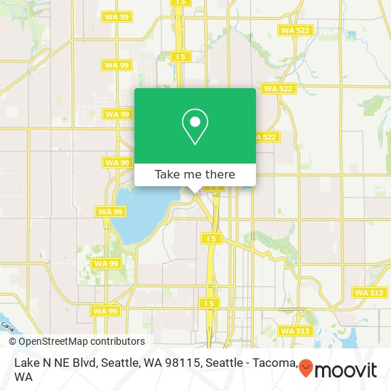 Mapa de Lake N NE Blvd, Seattle, WA 98115