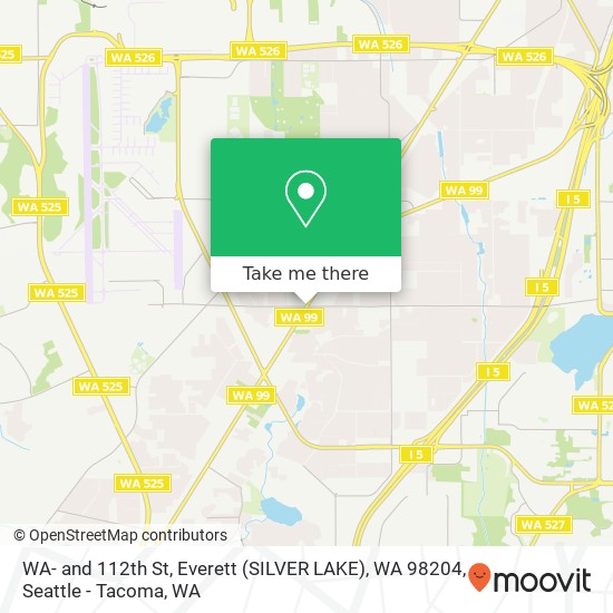 Mapa de WA- and 112th St, Everett (SILVER LAKE), WA 98204