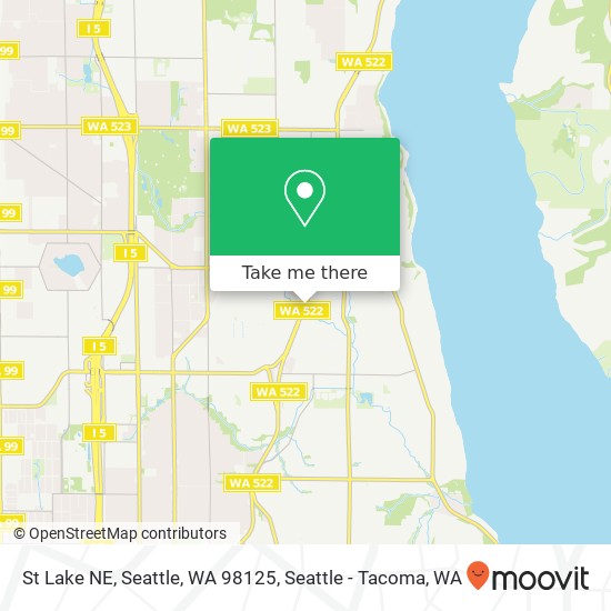 Mapa de St Lake NE, Seattle, WA 98125