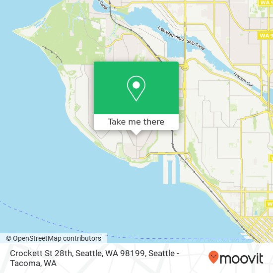 Mapa de Crockett St 28th, Seattle, WA 98199