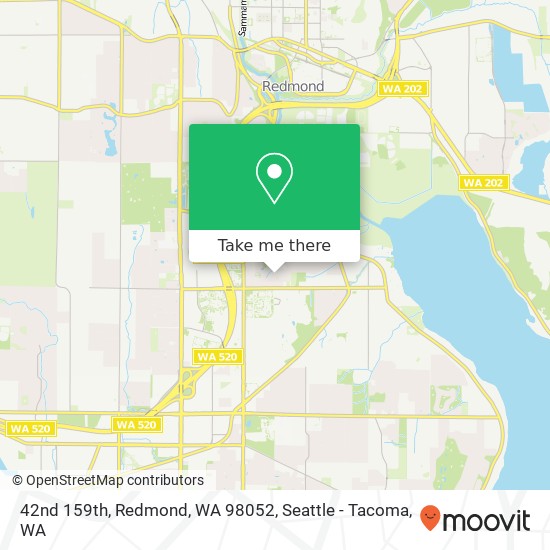 Mapa de 42nd 159th, Redmond, WA 98052