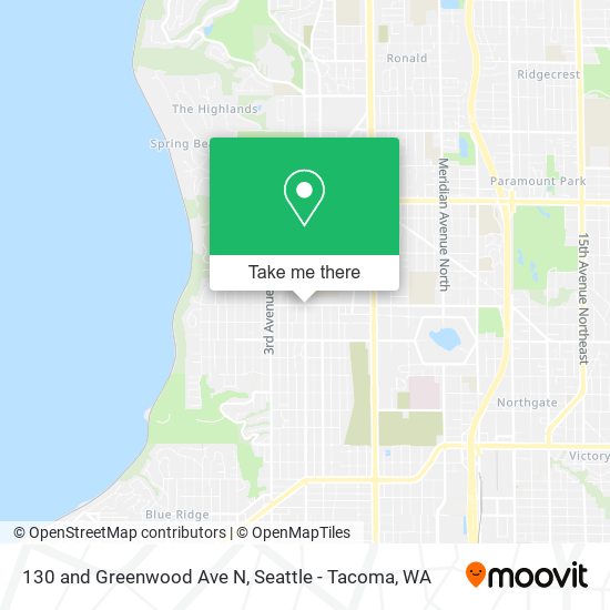 130 and Greenwood Ave N map