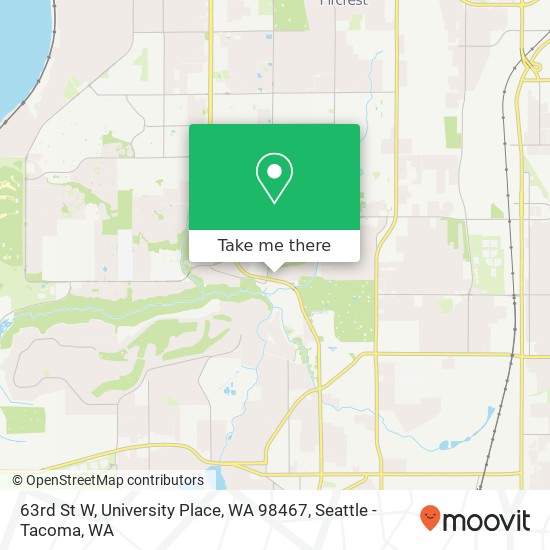 63rd St W, University Place, WA 98467 map