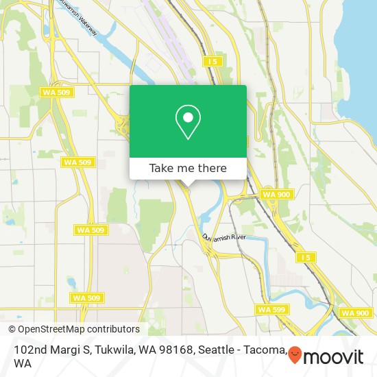 Mapa de 102nd Margi S, Tukwila, WA 98168