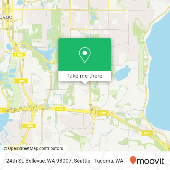 24th St, Bellevue, WA 98007 map
