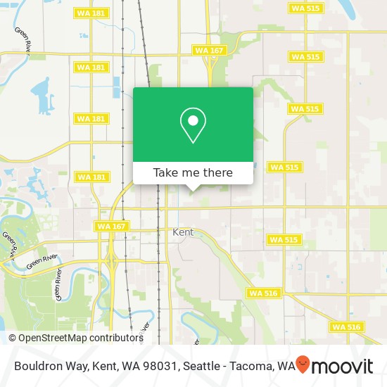 Mapa de Bouldron Way, Kent, WA 98031