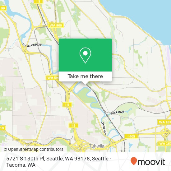 Mapa de 5721 S 130th Pl, Seattle, WA 98178