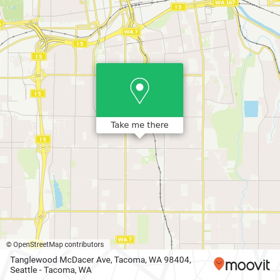 Tanglewood McDacer Ave, Tacoma, WA 98404 map