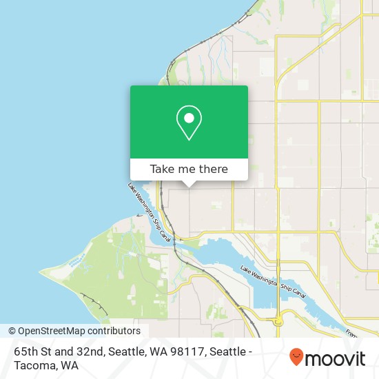 Mapa de 65th St and 32nd, Seattle, WA 98117