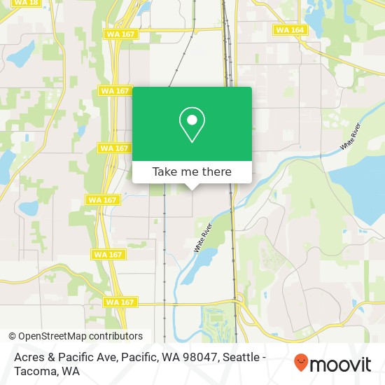 Mapa de Acres & Pacific Ave, Pacific, WA 98047