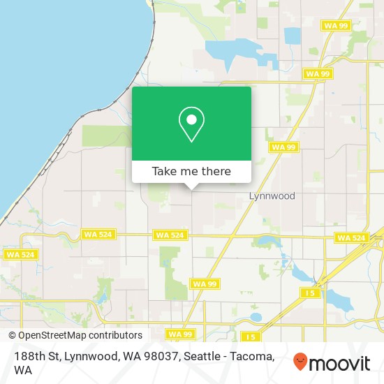 Mapa de 188th St, Lynnwood, WA 98037