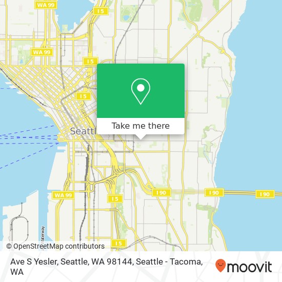 Mapa de Ave S Yesler, Seattle, WA 98144