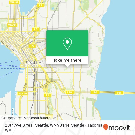 Mapa de 20th Ave S Yesl, Seattle, WA 98144