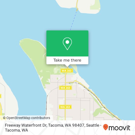 Mapa de Freeway  Waterfront Dr, Tacoma, WA 98407