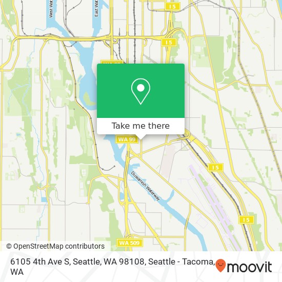 Mapa de 6105 4th Ave S, Seattle, WA 98108