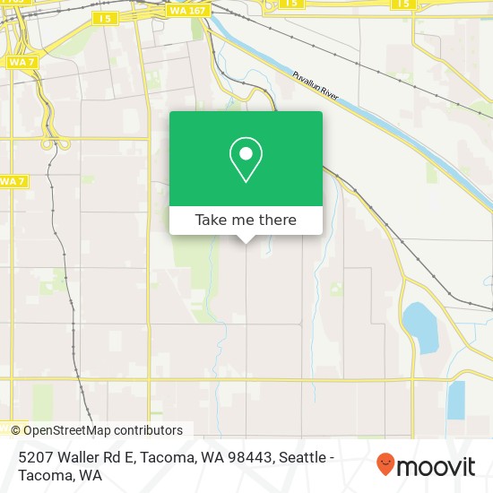 Mapa de 5207 Waller Rd E, Tacoma, WA 98443