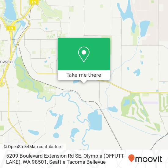 Mapa de 5209 Boulevard Extension Rd SE, Olympia (OFFUTT LAKE), WA 98501