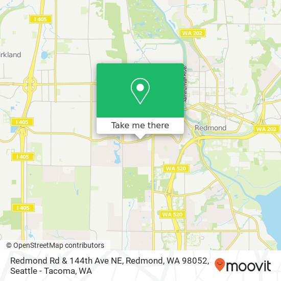 Mapa de Redmond Rd & 144th Ave NE, Redmond, WA 98052