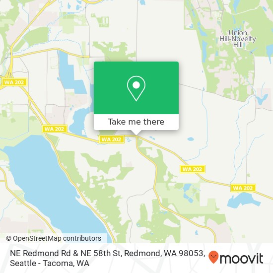 Mapa de NE Redmond Rd & NE 58th St, Redmond, WA 98053