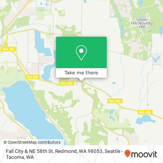 Mapa de Fall City & NE 58th St, Redmond, WA 98053