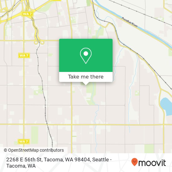 Mapa de 2268 E 56th St, Tacoma, WA 98404