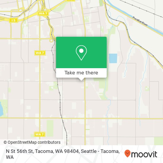 Mapa de N St 56th St, Tacoma, WA 98404