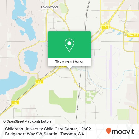 Children's University Child Care Center, 12602 Bridgeport Way SW map