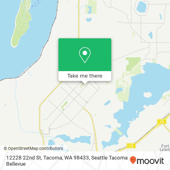 Mapa de 12228 22nd St, Tacoma, WA 98433