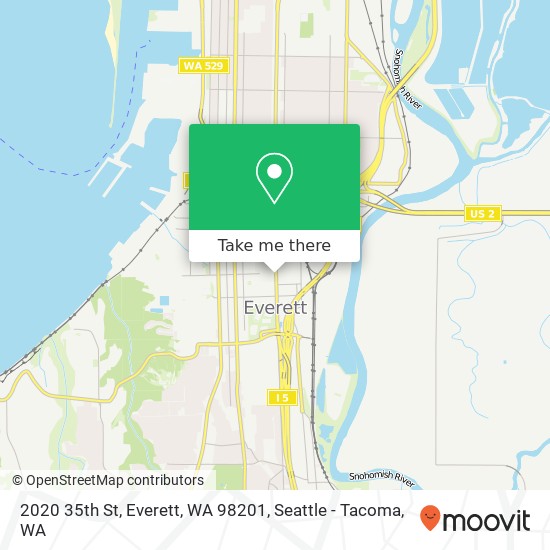 Mapa de 2020 35th St, Everett, WA 98201