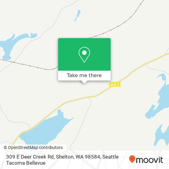 Mapa de 309 E Deer Creek Rd, Shelton, WA 98584