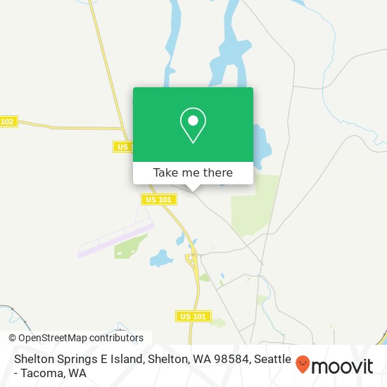 Mapa de Shelton Springs E Island, Shelton, WA 98584