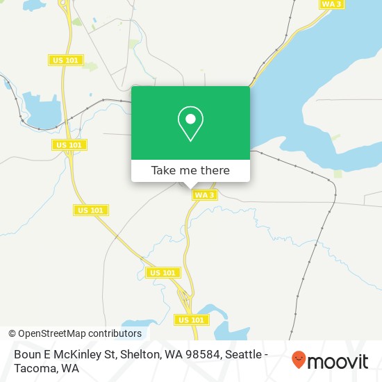 Mapa de Boun E McKinley St, Shelton, WA 98584