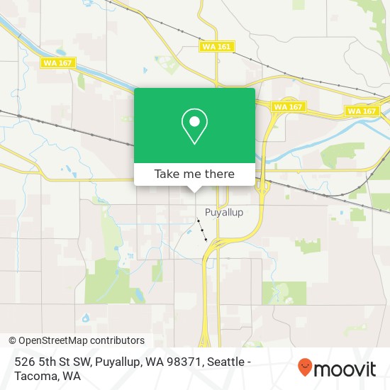 Mapa de 526 5th St SW, Puyallup, WA 98371