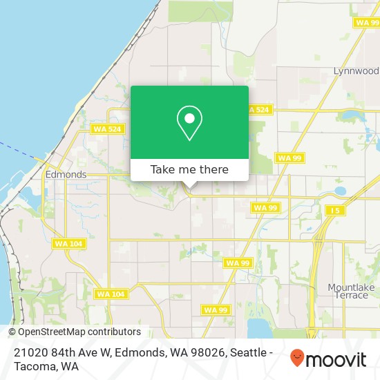 Mapa de 21020 84th Ave W, Edmonds, WA 98026