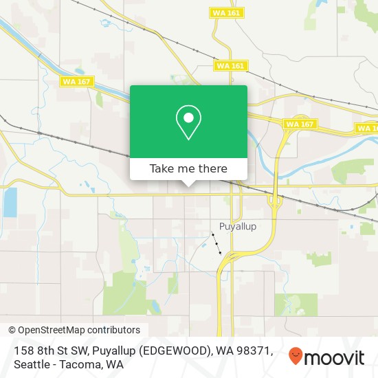 Mapa de 158 8th St SW, Puyallup (EDGEWOOD), WA 98371