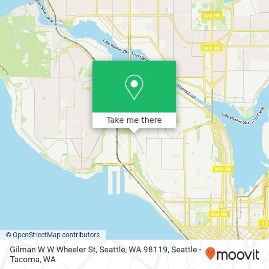 Mapa de Gilman W W Wheeler St, Seattle, WA 98119