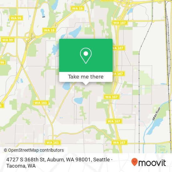 Mapa de 4727 S 368th St, Auburn, WA 98001