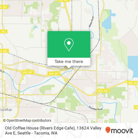 Mapa de Old Coffee House (Rivers Edge Cafe), 13624 Valley Ave E