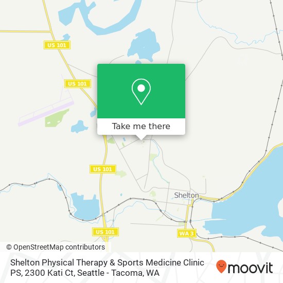 Shelton Physical Therapy & Sports Medicine Clinic PS, 2300 Kati Ct map