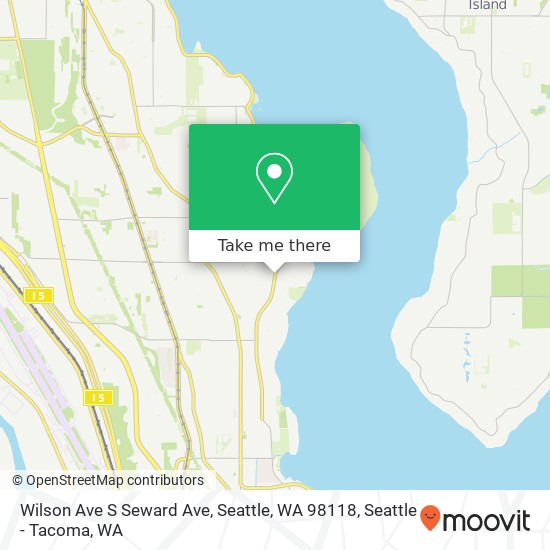 Mapa de Wilson Ave S Seward Ave, Seattle, WA 98118