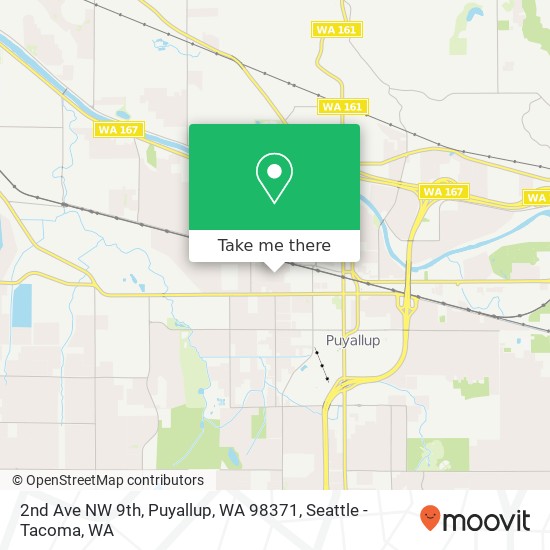 Mapa de 2nd Ave NW 9th, Puyallup, WA 98371