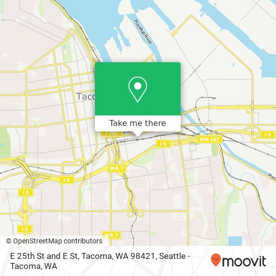 E 25th St and E St, Tacoma, WA 98421 map