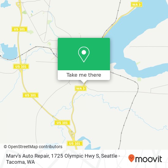 Mapa de Marv's Auto Repair, 1725 Olympic Hwy S