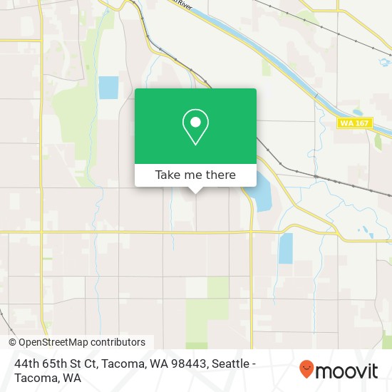 44th 65th St Ct, Tacoma, WA 98443 map