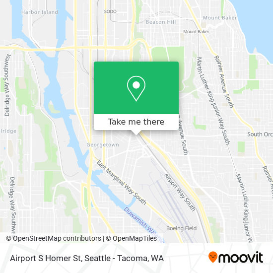 Airport S Homer St map