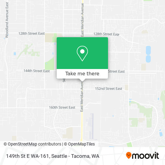 149th St E WA-161 map