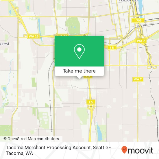 Tacoma Merchant Processing Account map