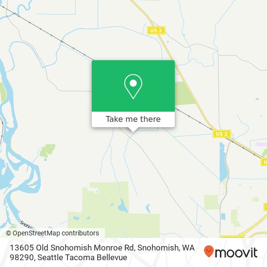 Mapa de 13605 Old Snohomish Monroe Rd, Snohomish, WA 98290