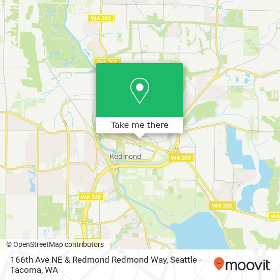 166th Ave NE & Redmond Redmond Way map